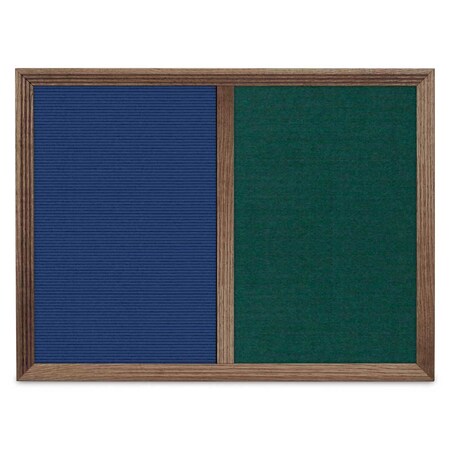 United Visual Products Enclosed Corkboard, 1 Door, 60"x36", 4" Fra UV3417-BRONZE-AMETHY
